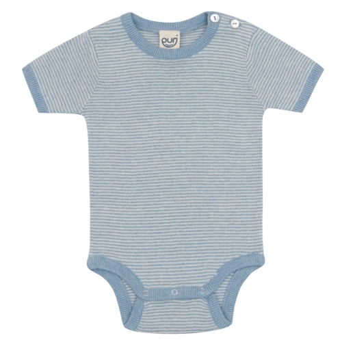 Soft Short-Sleeved Baby Body in Organic Cotton & Silk